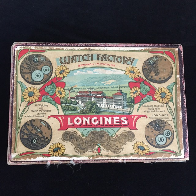 Antique Longine Watch Factory Movements Cardbox