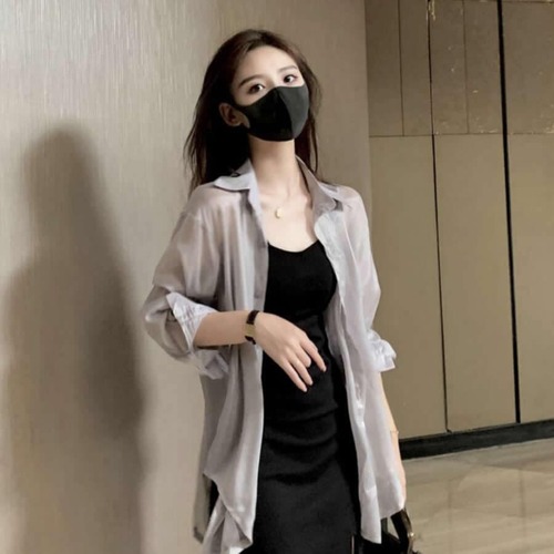 セットアップ シャツ ワンピース レディース 2点セット 大人可愛い トップス 長袖 ロングシャツ ノースリーブ ミニ丈 無地 大きいサイズ シンプル カジュアル 通勤 通学 きれいめ