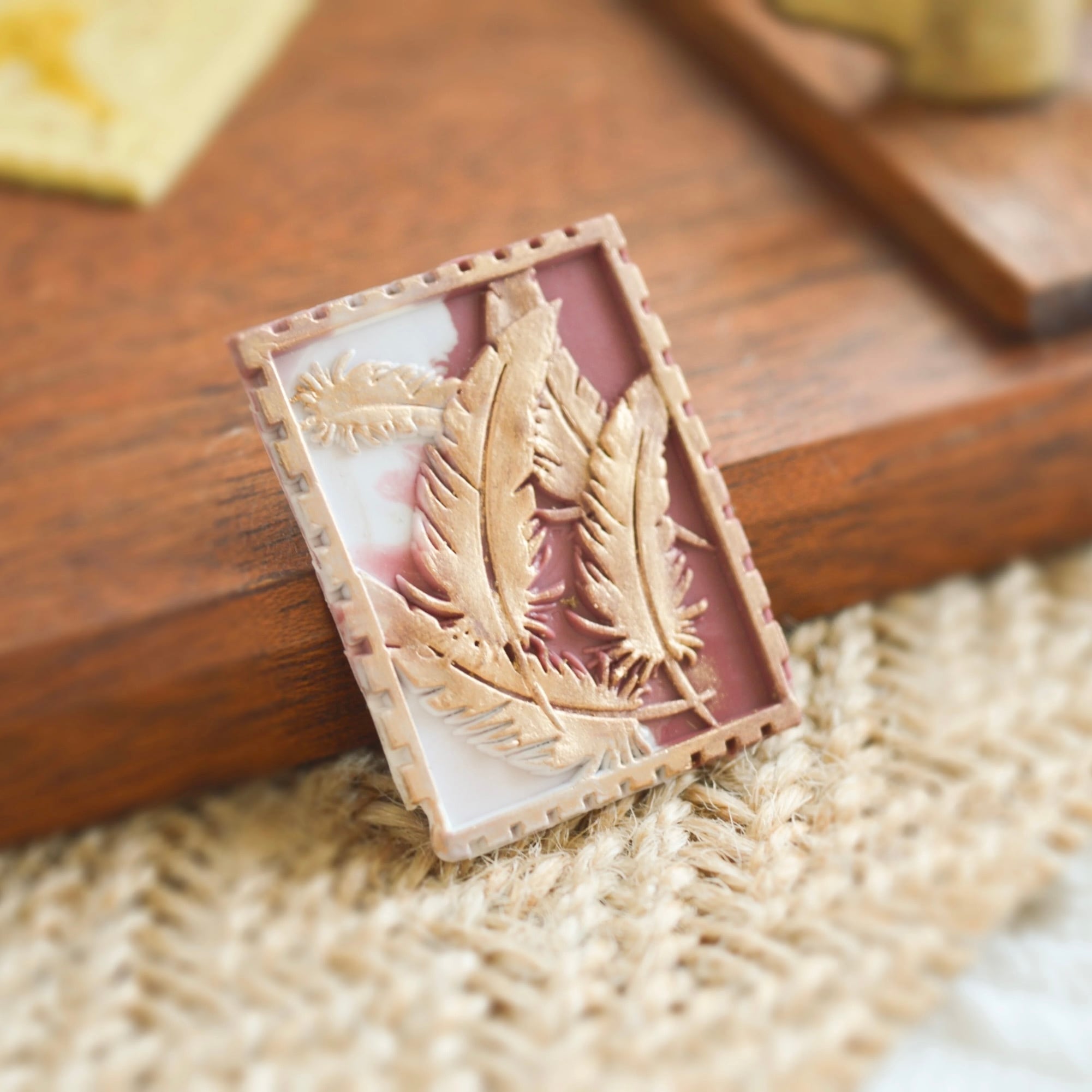 羽根の切手|Feather Stamp・シーリングスタンプ