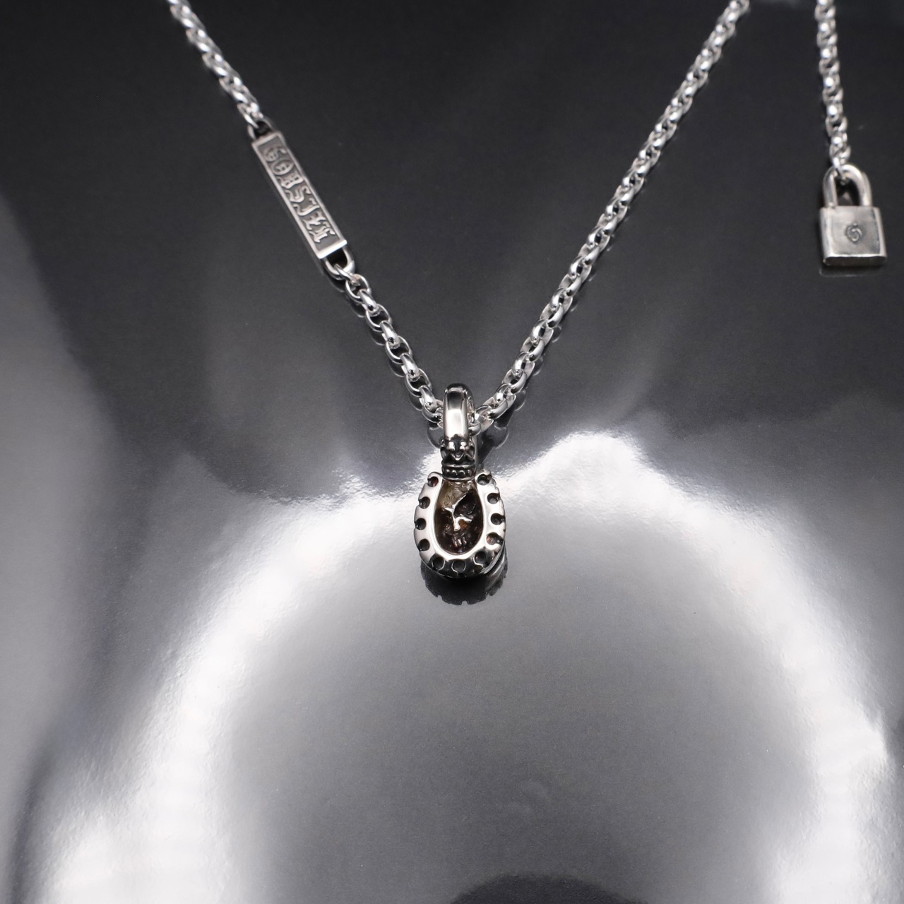 HORSESHOE : C #1 NECKLACE with GODSIZE® I.D. TAG / ホースシュー : C #1 ネックレス ゴッドサイズ® I.D.タグ