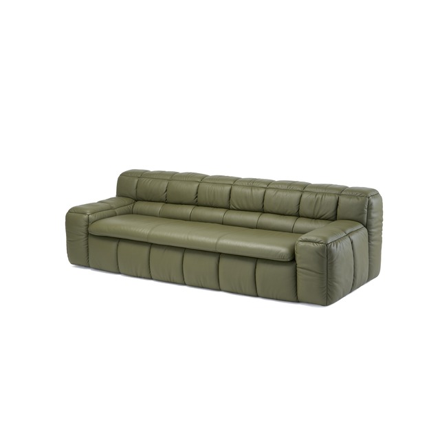 【NEW】Karimoku Reissue by LICHEN / ZE 3-Seater Leather Strada（Olive Green）