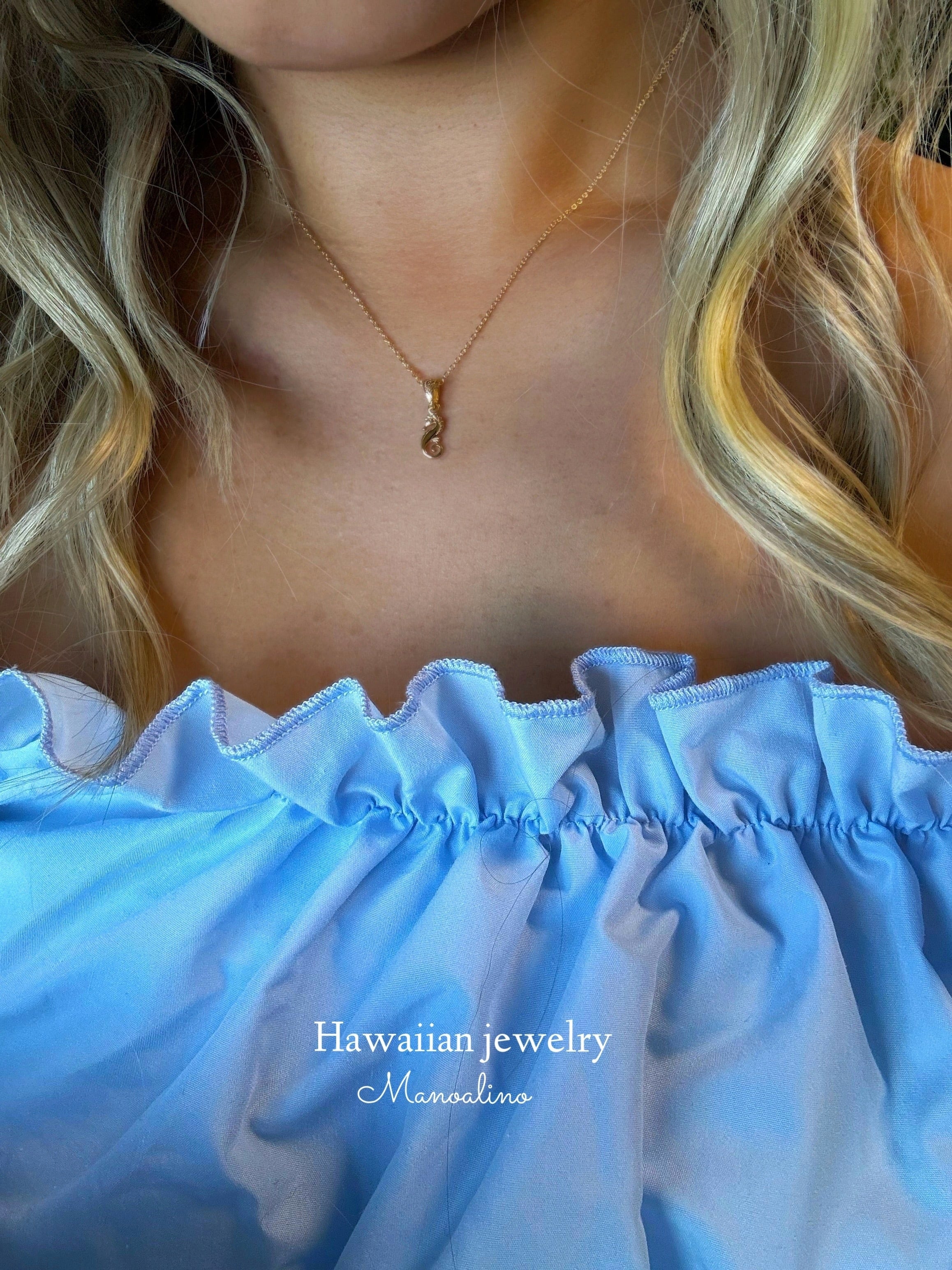 Tiny Seahorse necklace Hawaiianjewelry (ハワイアンジュエリーミニ