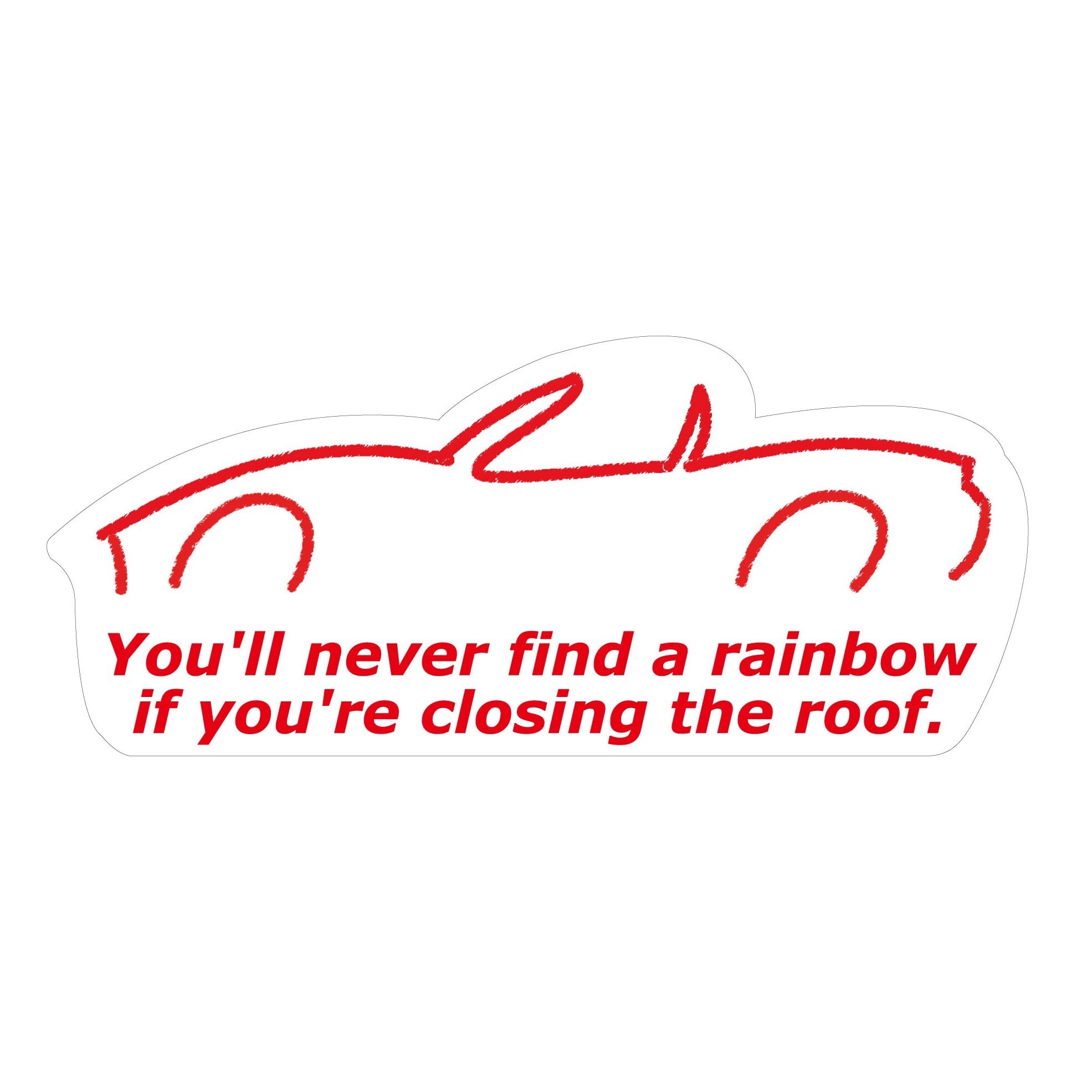 ロードスター ステッカー Find Rainbow ラベルステッカー 赤 Red