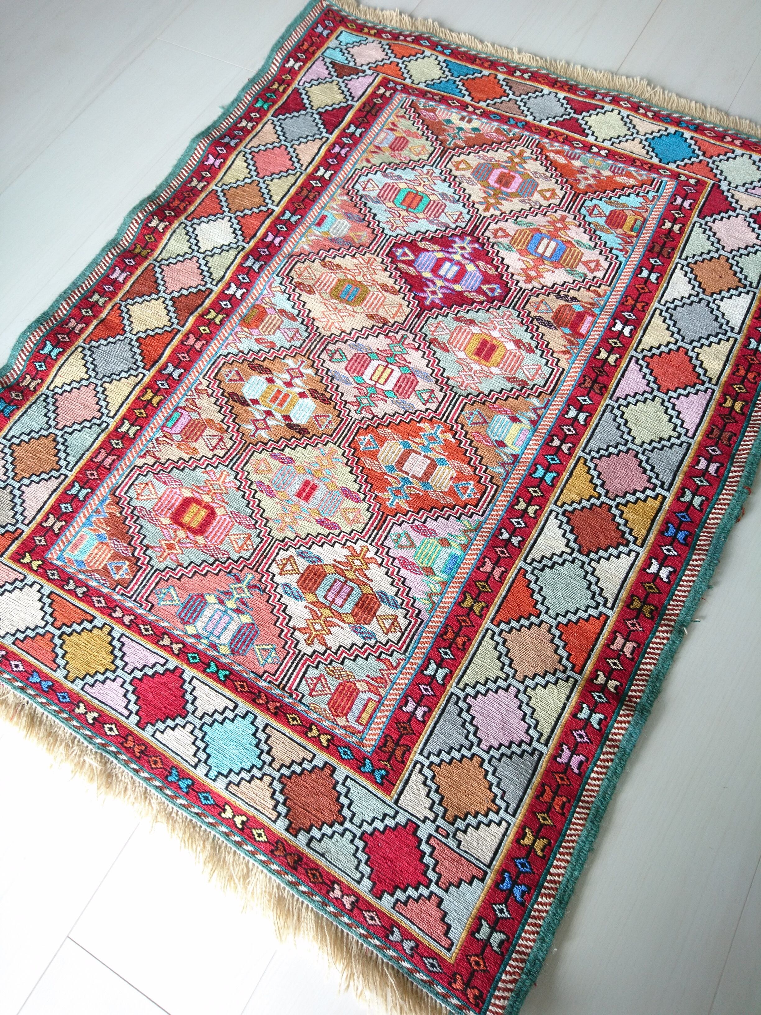 ペルシャ キリム シルク100% ① ペルシャ キリム シルク100% ①