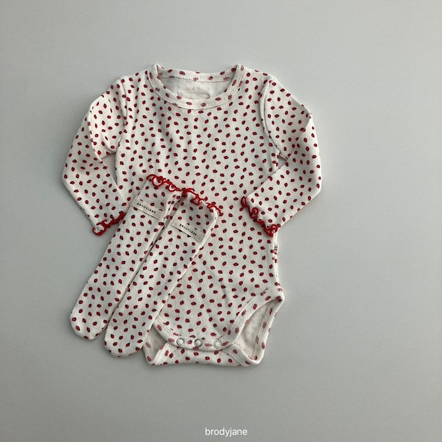【取寄】brodyjane|jacquard berry bodysuit|ジャカードベリーボディスーツ|one|3-10m|26 autumn
