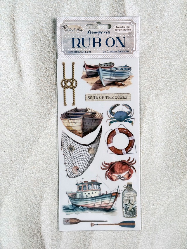 Stamperia Rub-on  - Silent Sea boat　転写シール　DFLRB155【Stamperia（スタンぺリア）】[ST-100s]