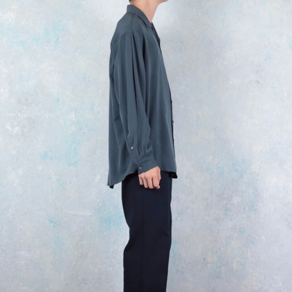 PERRY ELLIS フラップポケットレーヨンオープンカラーシャツ 【CU-1289