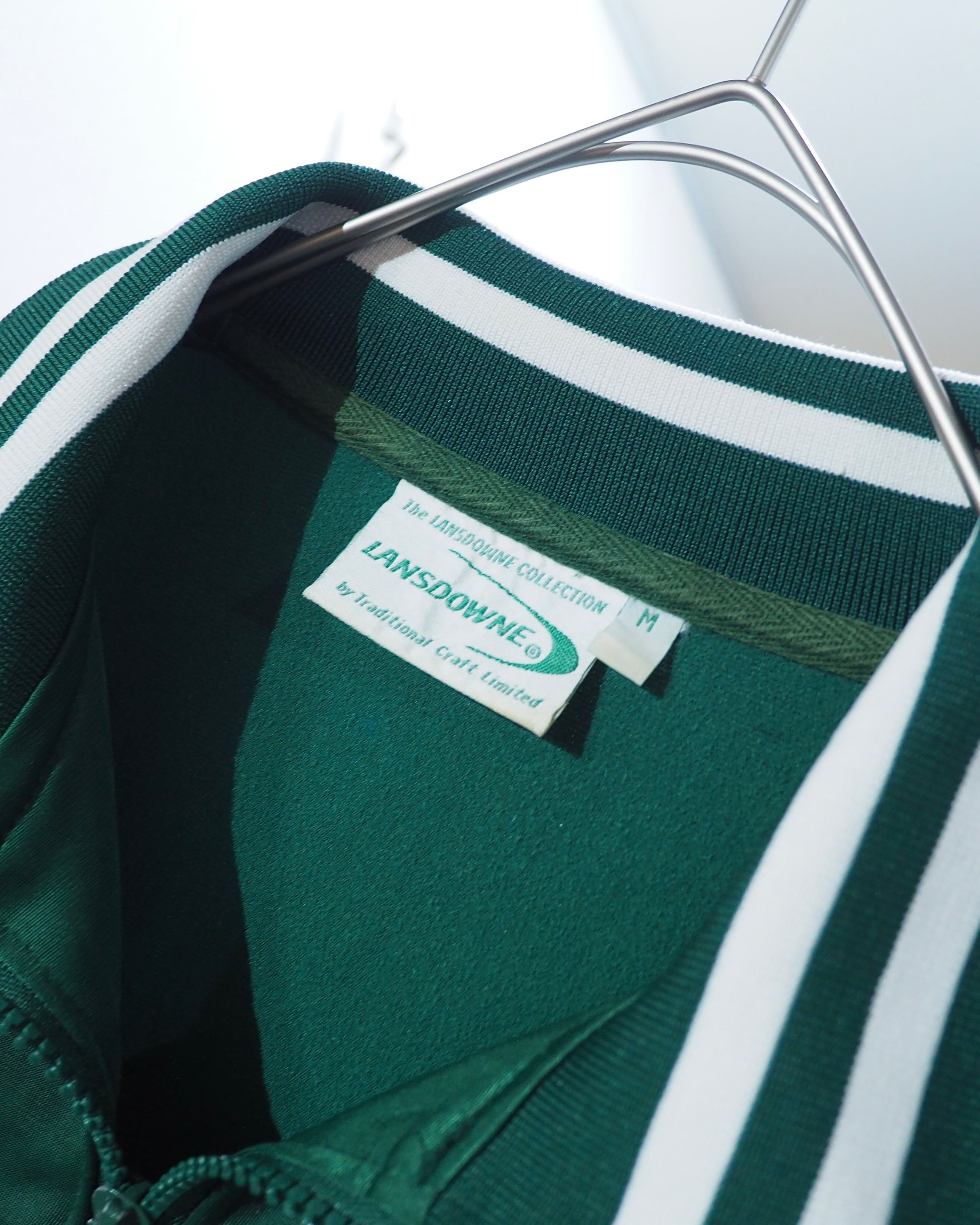 1990s " IRELAND " Embroidery Irish Green Color Track jacket