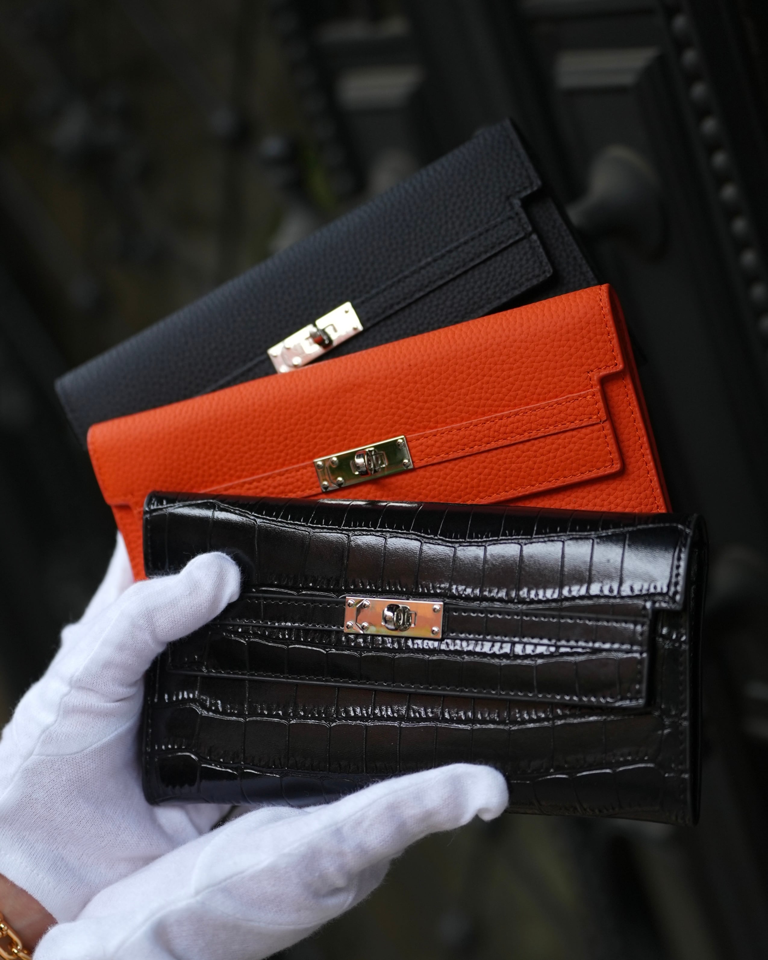 初回限定価格》LUXURY LEATHER WALLET 長財布 本革 BLACK【BLB-26005