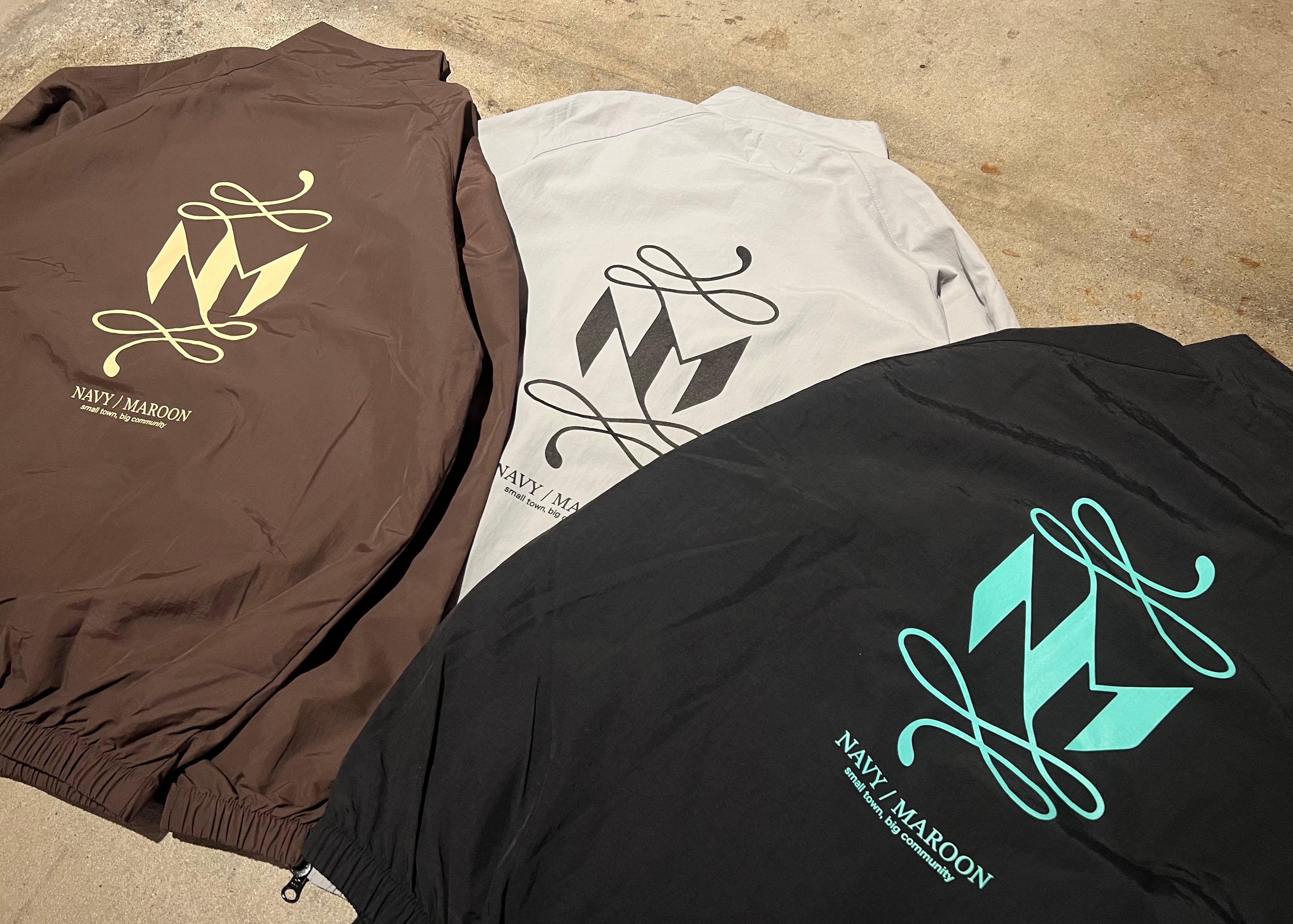 NM PINSTRIPE LOGO NYLON JACKET