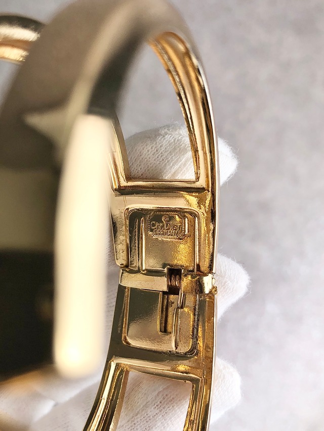 Christian Dior クリスチャン ディオール バングル ゴールド vintage ヴィンテージ オールド 5vciit