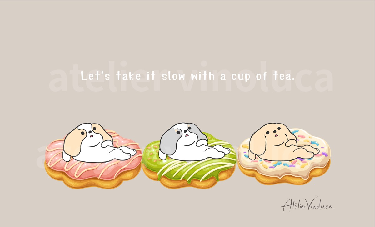 メッセージカード ビノルカフェ】ドーナツ】 6枚 | アトリエビノルカ