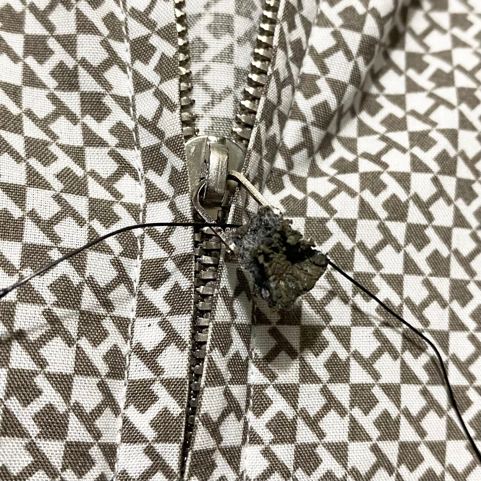 HERMES “H” pattern zip-up shirt blouson with cuffs sellier HERMES “H” pattern zip-up shirt blouson with cuffs sellier