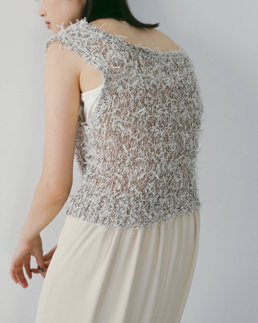 anuke アンヌーク Mixyarn Knit Vest 62610519 | ANERCA & L.I.V