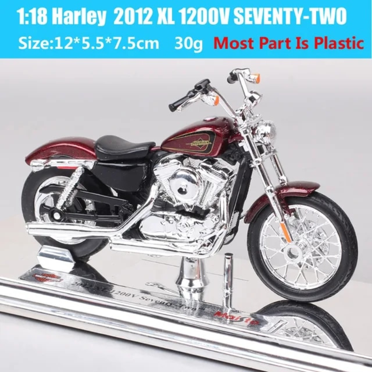 【在庫有】 ハーレーダビッドソン Maisto 1/18 Harley XL 2012 Davidson オートバイ