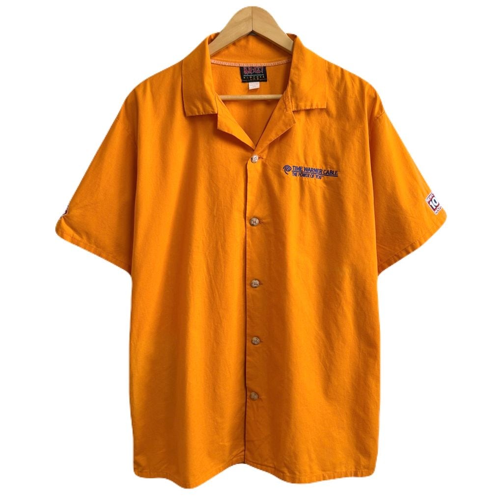 USA製 KRAZY KLOTHES LTO ワークシャツ ボーリングシャツ タイム