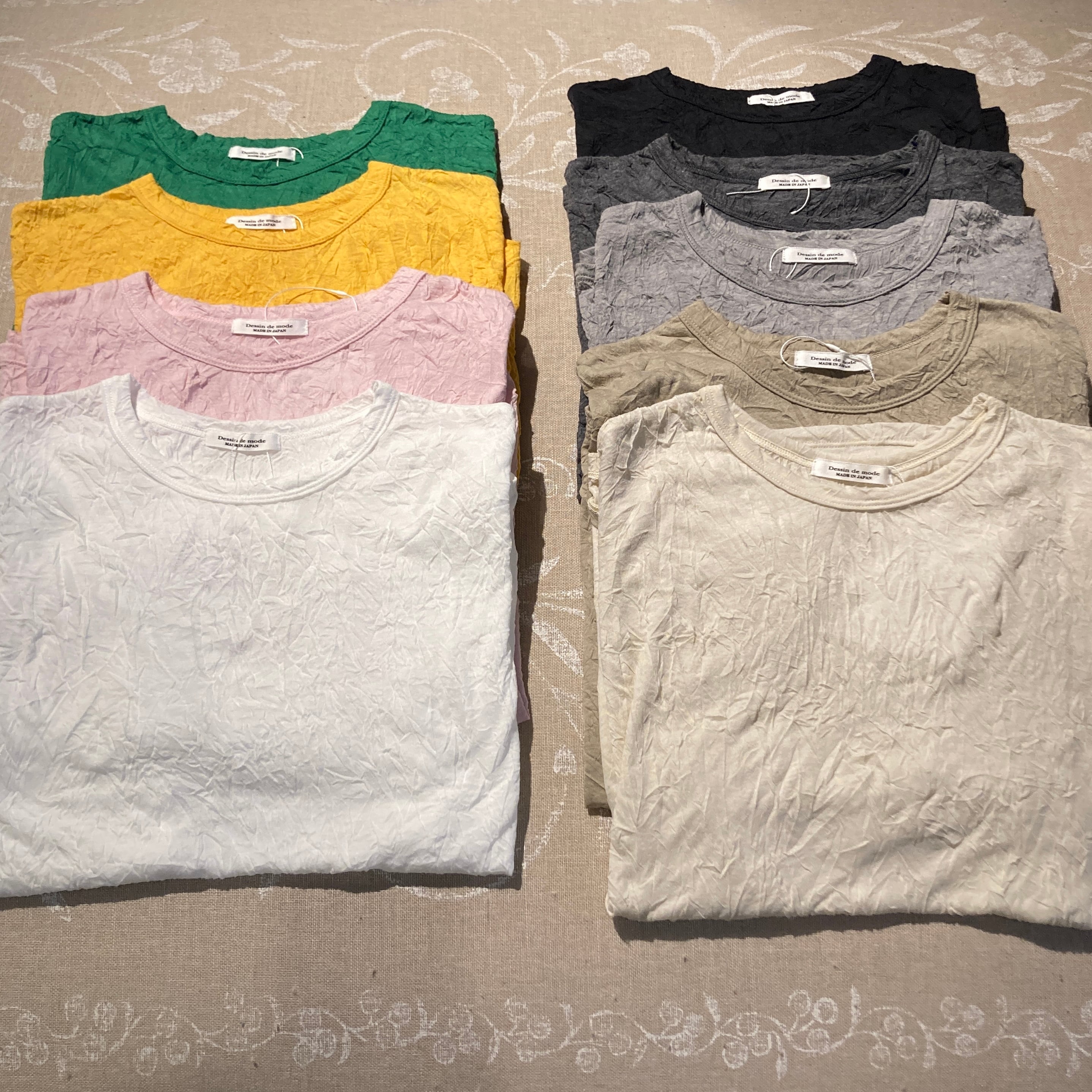 Dessin de Mode【デッサン ド モード】 ラウンドヘムTシャツ(キャッチ