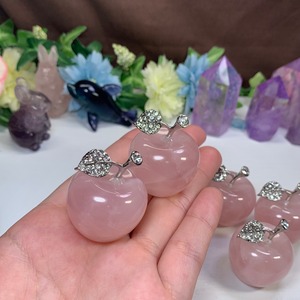 5個セット♪とっても可愛い☆ローズクォーツりんごさん♪