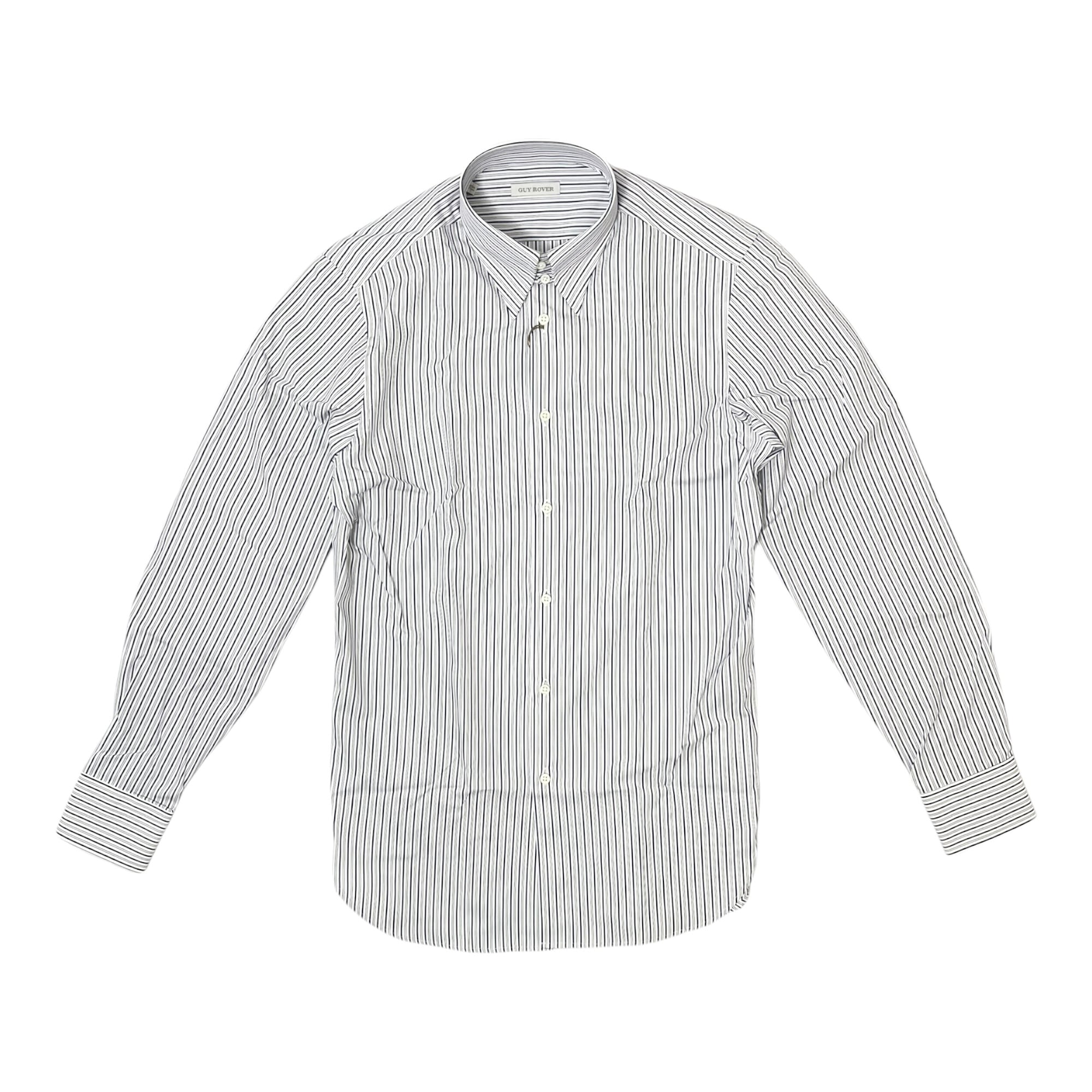 GUYROVER(ギローバー)  Multi Color Stripe Tab Collar Shirt(542206/03)/WHITE×NAVY