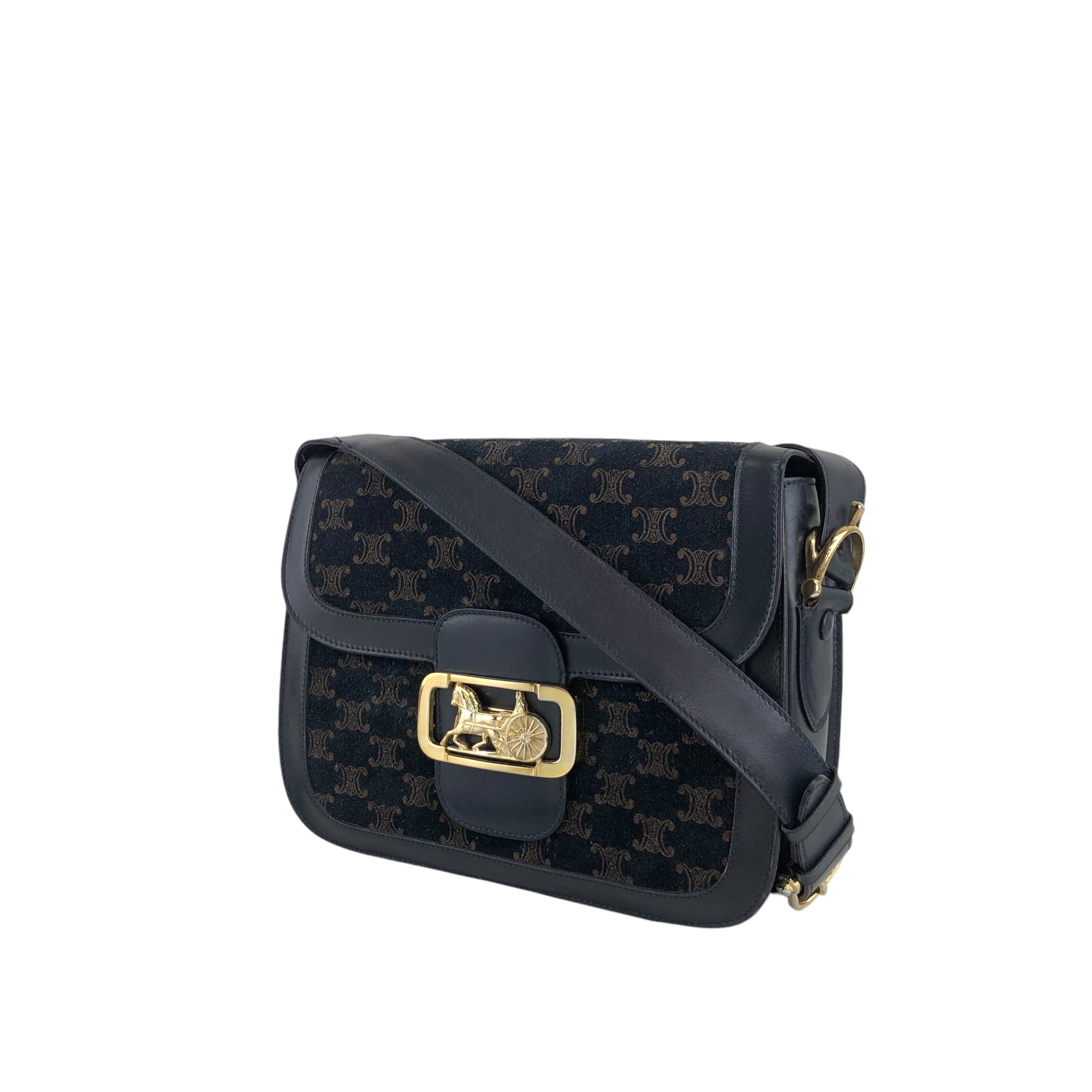 レディース 希少♡CELINE セリーヌ ロゴ トリオンフ スエード 