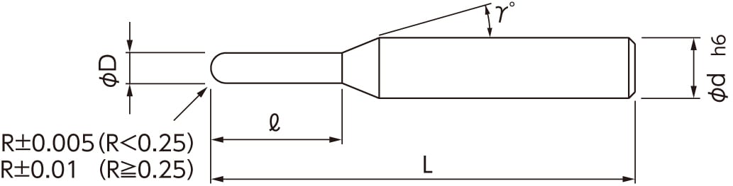 樹脂用ボールエンドミル“クリアカット” （RSB230:日進工具）R0.1 刃長0.6 | IWAMA EC SHOP powered by BASE