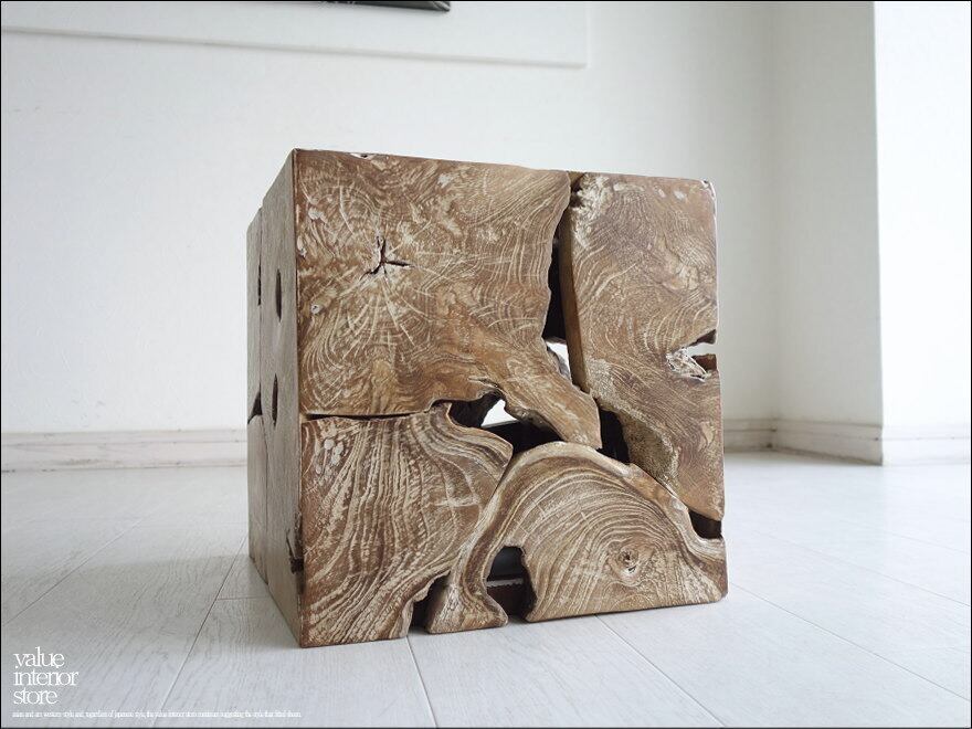 「 タカシマ様 サイズオーダースツール 」 無垢 チークブロックスツールNW 椅子 イス ベンチ チェア ナチュラル 手作り家具 チェア 銘木 無垢材家具 ハンドメイド