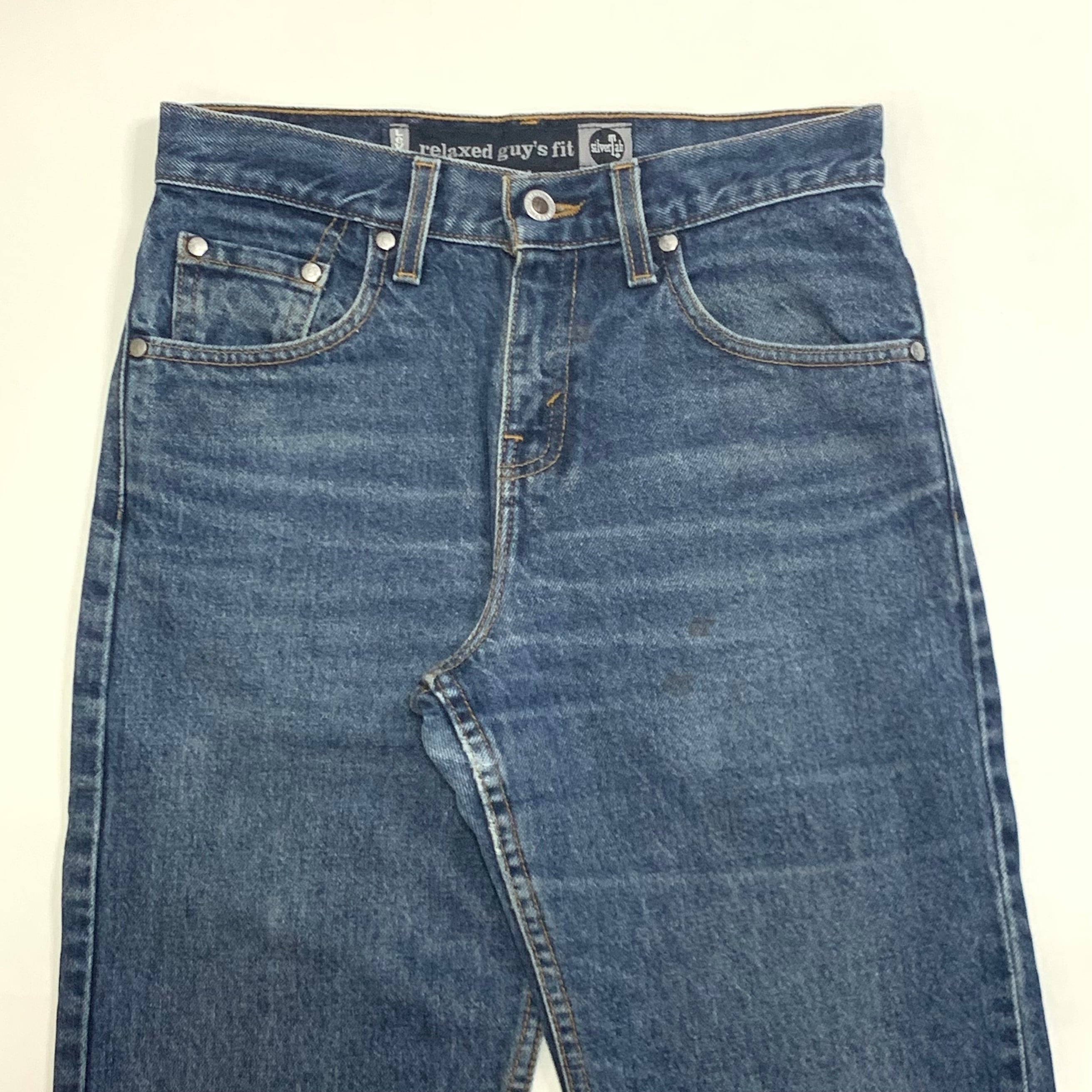 8268 リーバイス シルバータブ デニム ヒゲ USA製 00's W28 8268 リーバイス シルバータブ デニム ヒゲ USA製 00's W28
