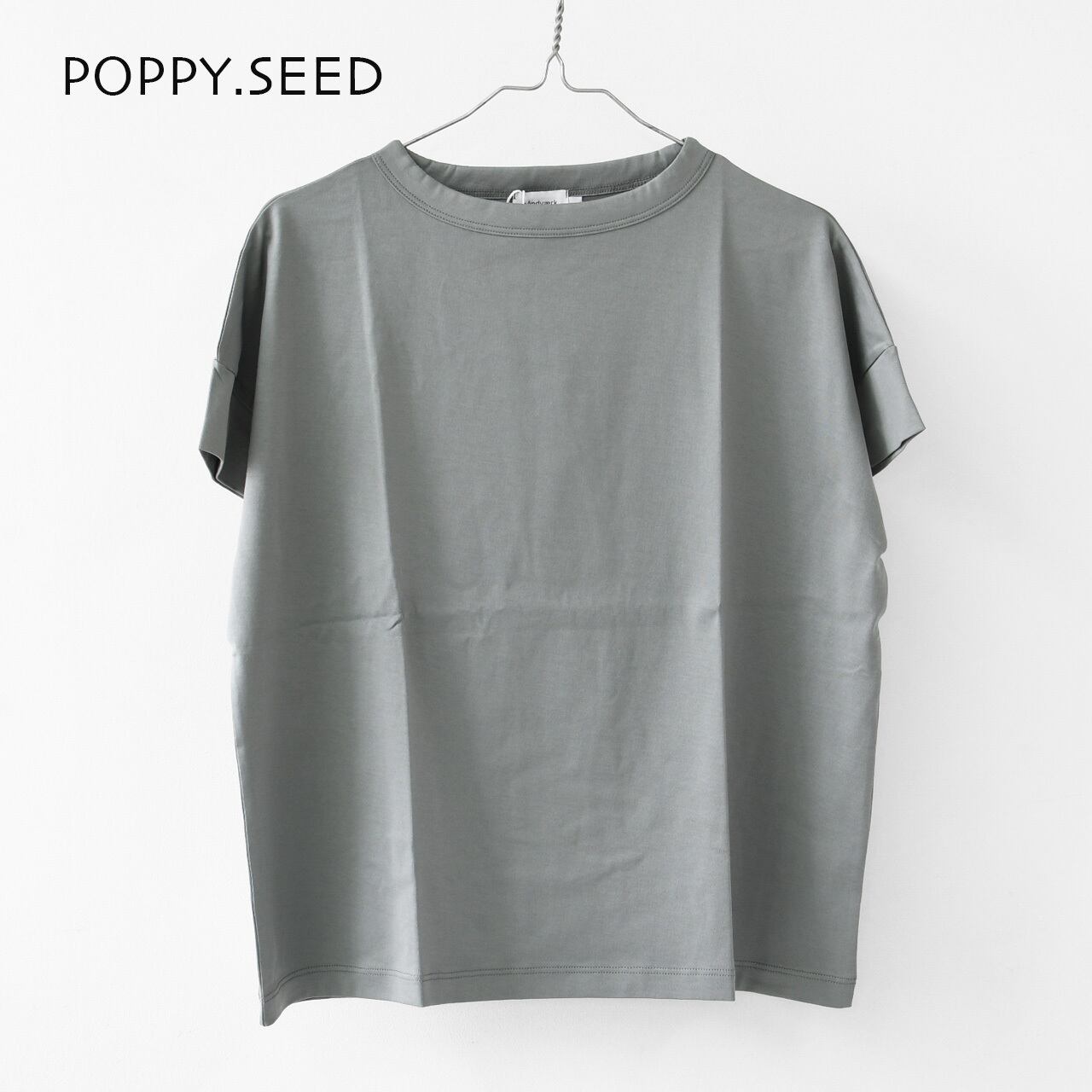 Handvaerk [ハンドバーク] W 60/2 BOTTLE NECK S/S T-SHIRT SOLID