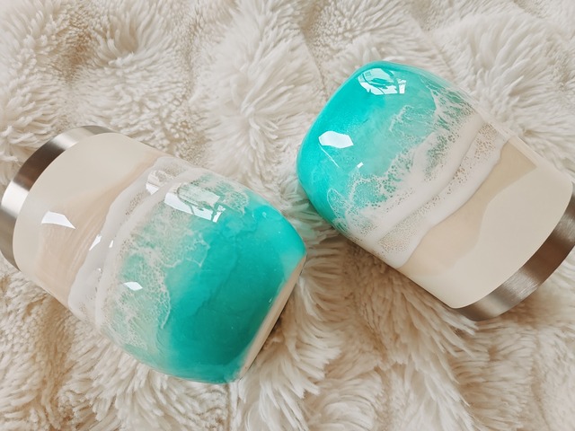 467.オーシャンレジンアート ステンレスタンブラー