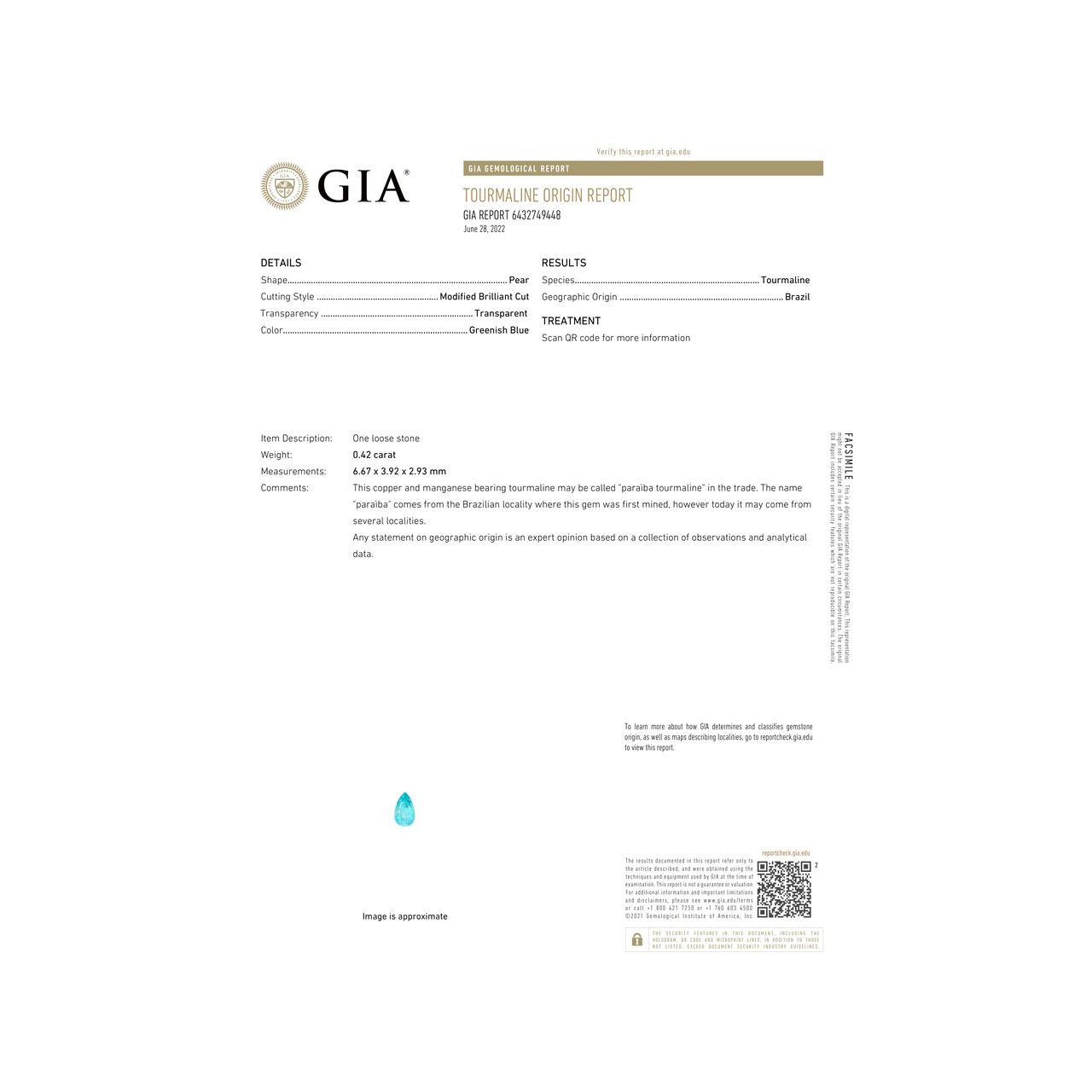 パライバトルマリン ブラジル産 リング 0.42ct D0.41ct pt900 Paraiba Tourmaline