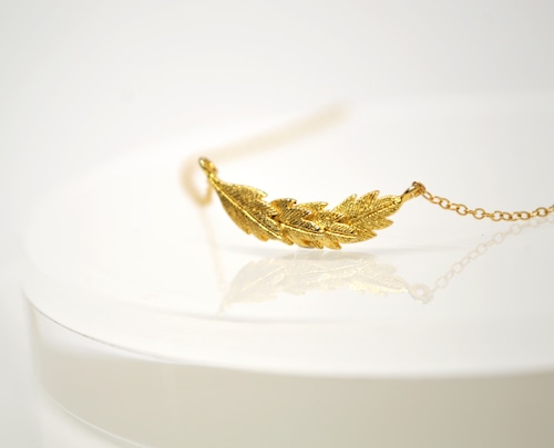 14kgf Feather Necklace