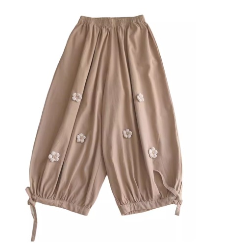 ランダムフラワーコサージュパンツ ・9786