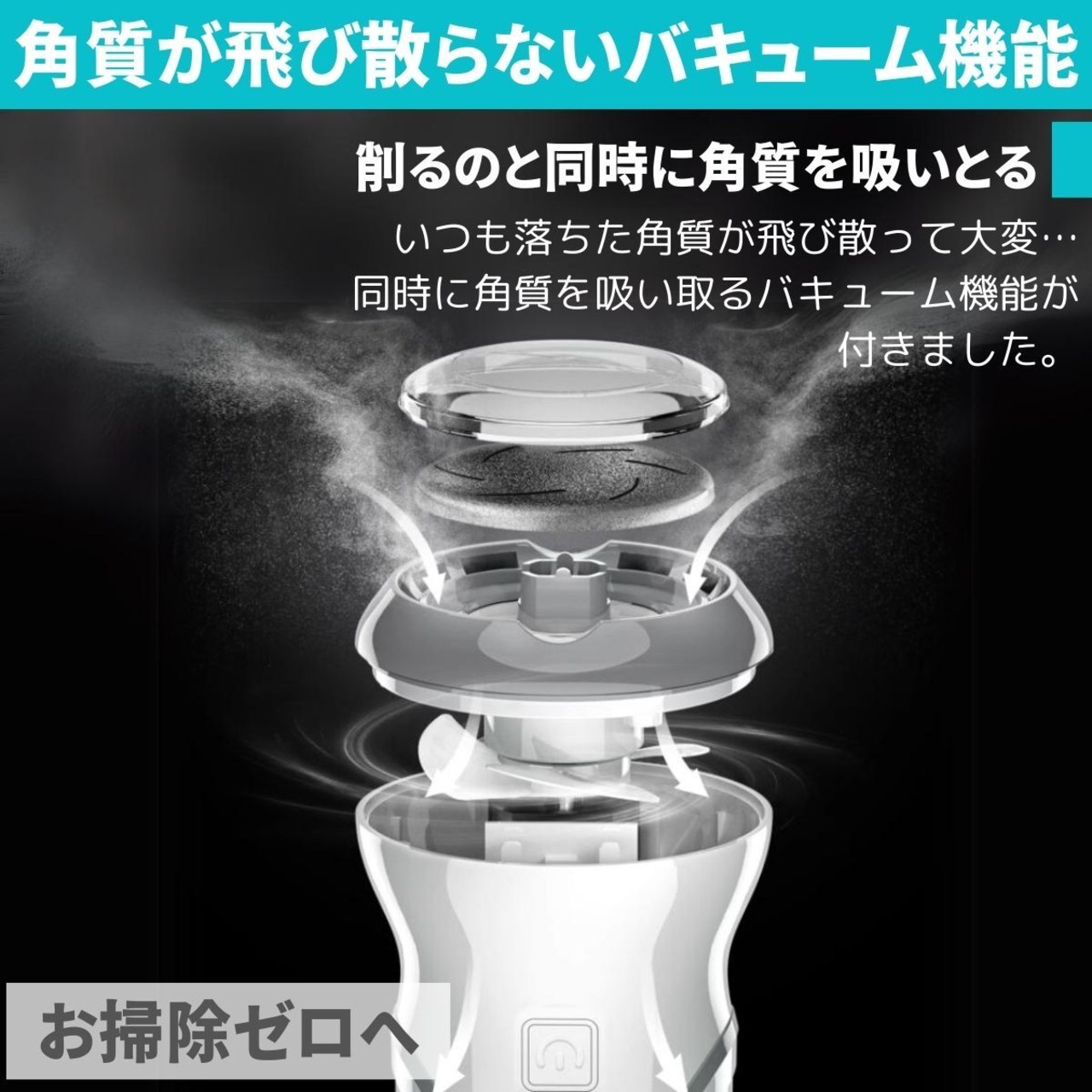 USA版 電動角質リムーバー USB充電式 角質ケア かかと角質除去　かかと削り　スクラッチ