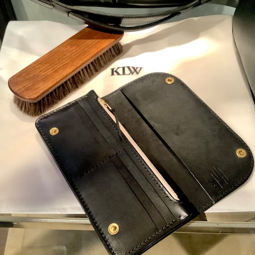 KLW LW-03-BLK-BRI Tracker Wallet（高級ブライドルレザー）　hand sewing