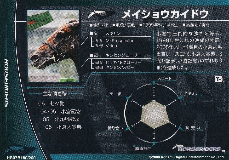 メイショウカイドウ「ホースライダーズ Ver.1.0」HB07B180 | Pay ID