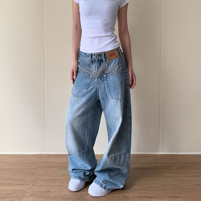 ウォッシュドクロスステッチデニム R00760