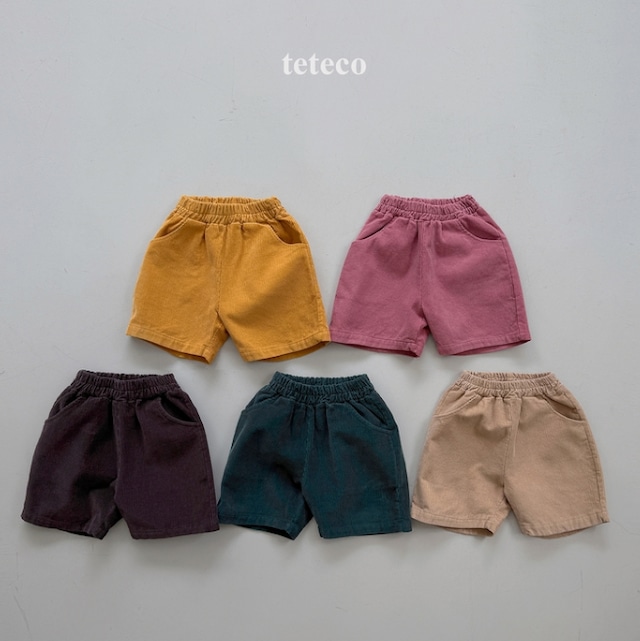 【取寄】teteco コーデュロイ5部パンツ｜秋服｜韓国子供服｜ 26/AT