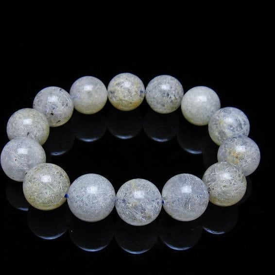 ホワイトガーデンファントムクォーツ ブレスレット 15mm 一点物 メール便可 [M便 1/10] 111-42472