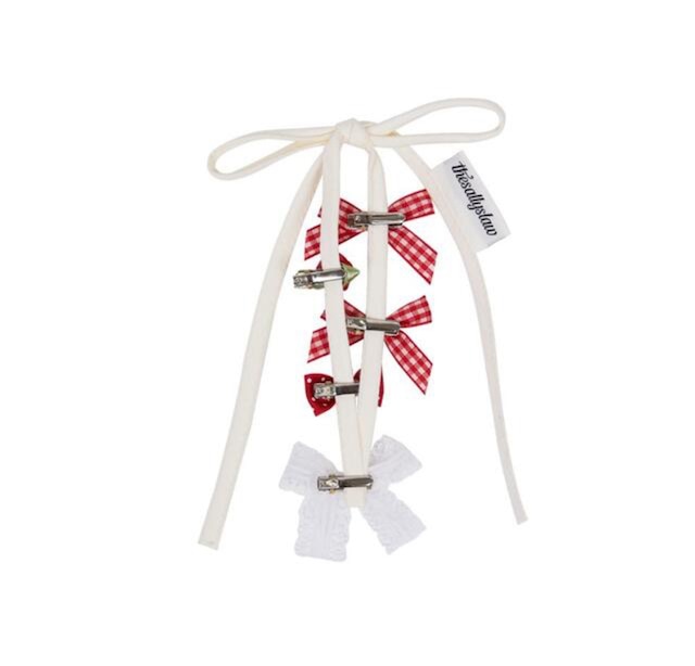 【予約】［Thesallyslaw］Sally girl hair pin set (Red)