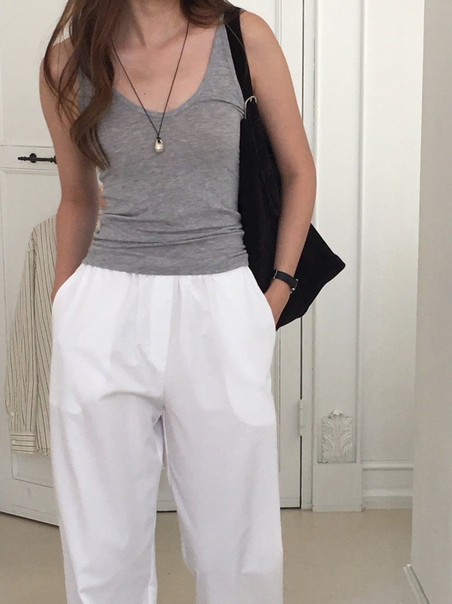 (verveine) grow tencel u neck sleeveless  / 4color