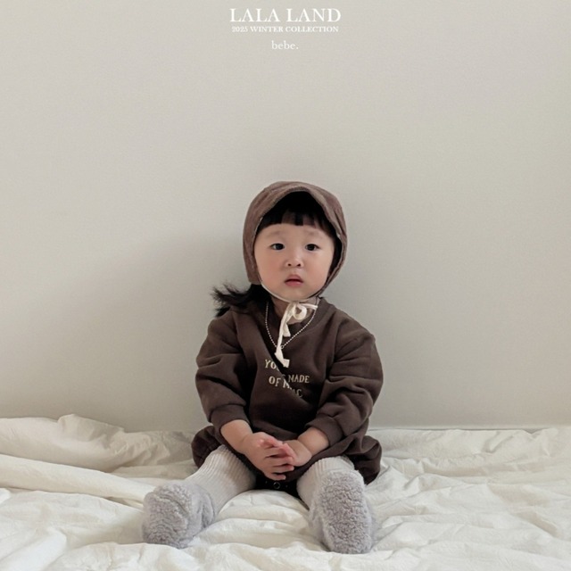 《予約》lala land ¨ bebe) magic brushed suit(brown)