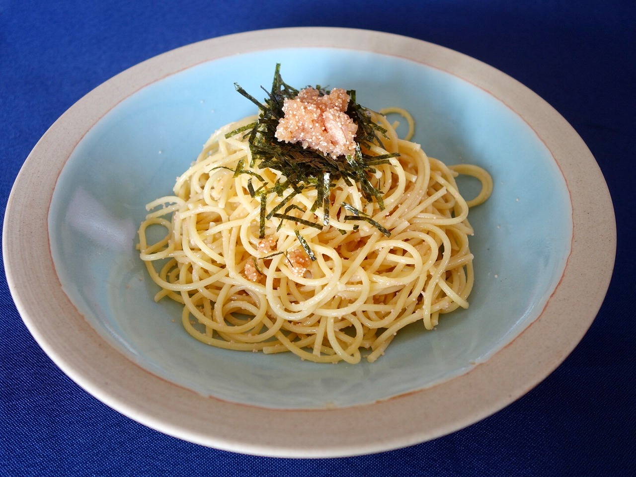 天青リム皿（大）カレー皿　パスタ皿