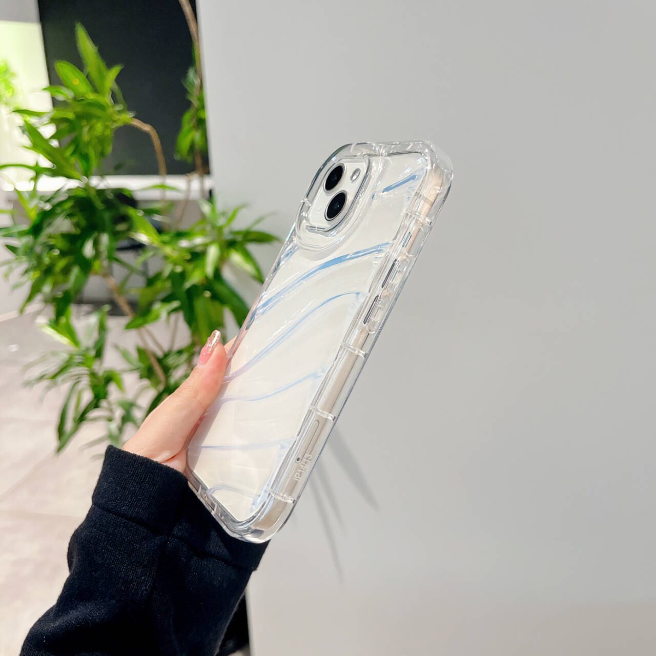 新型iPhone16対応】水紋みたいでおしゃれ◎波デザイン 可愛い カラー