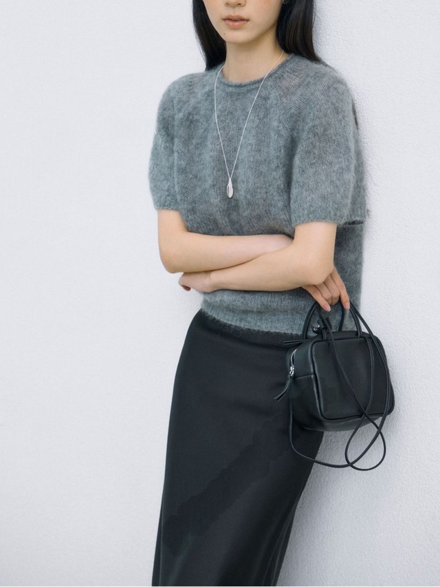 Mohair Blend Sheer Knit Top