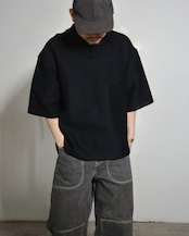 MAYKAM - LINENCROSS BIG SKIPPER POLO : black