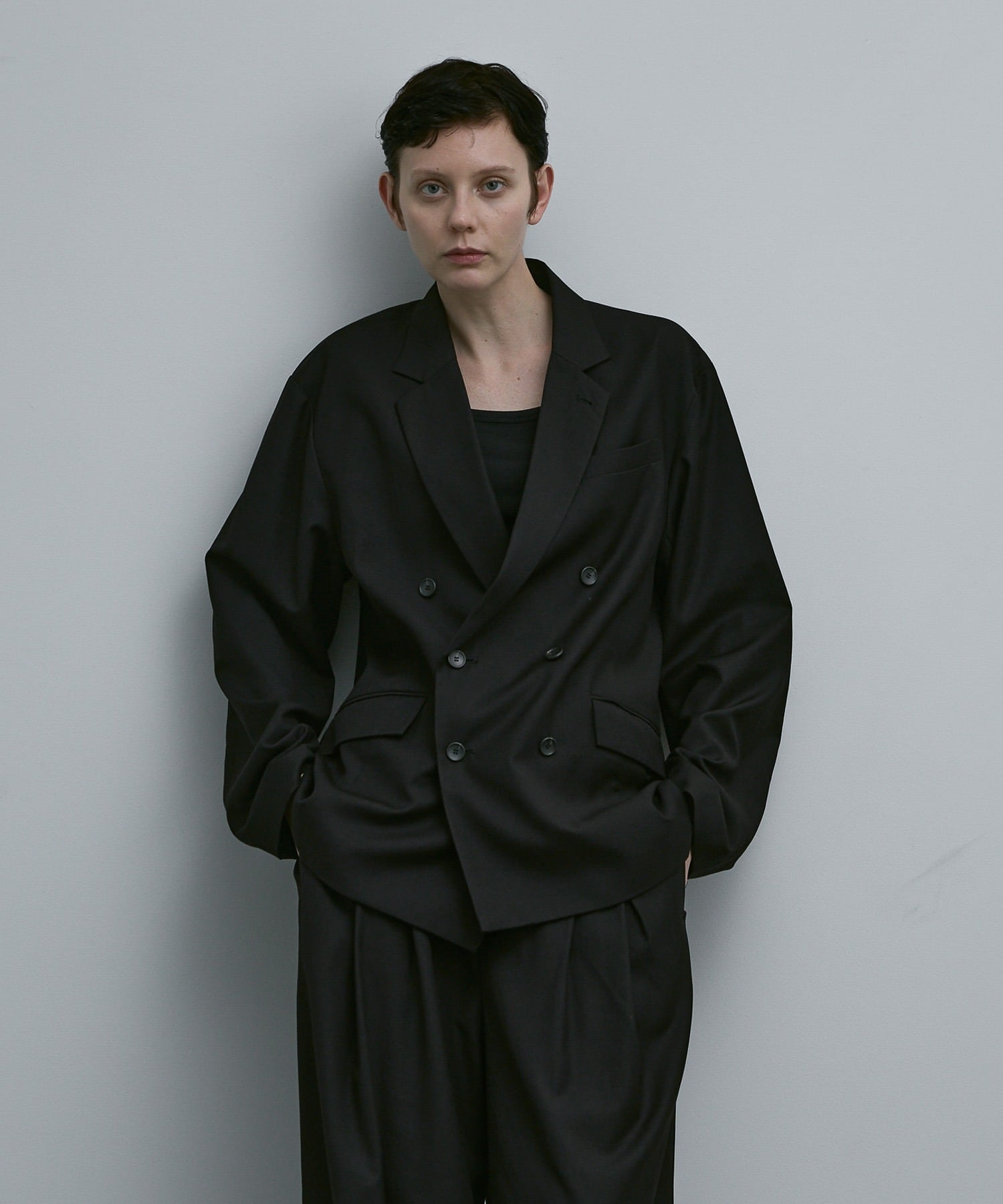 26新作セットアップremer CLASSIC TR WOOL TAILORED CLASSIC TR WOOL TAILORED JACKET【セットアップ対応】/ black | remer