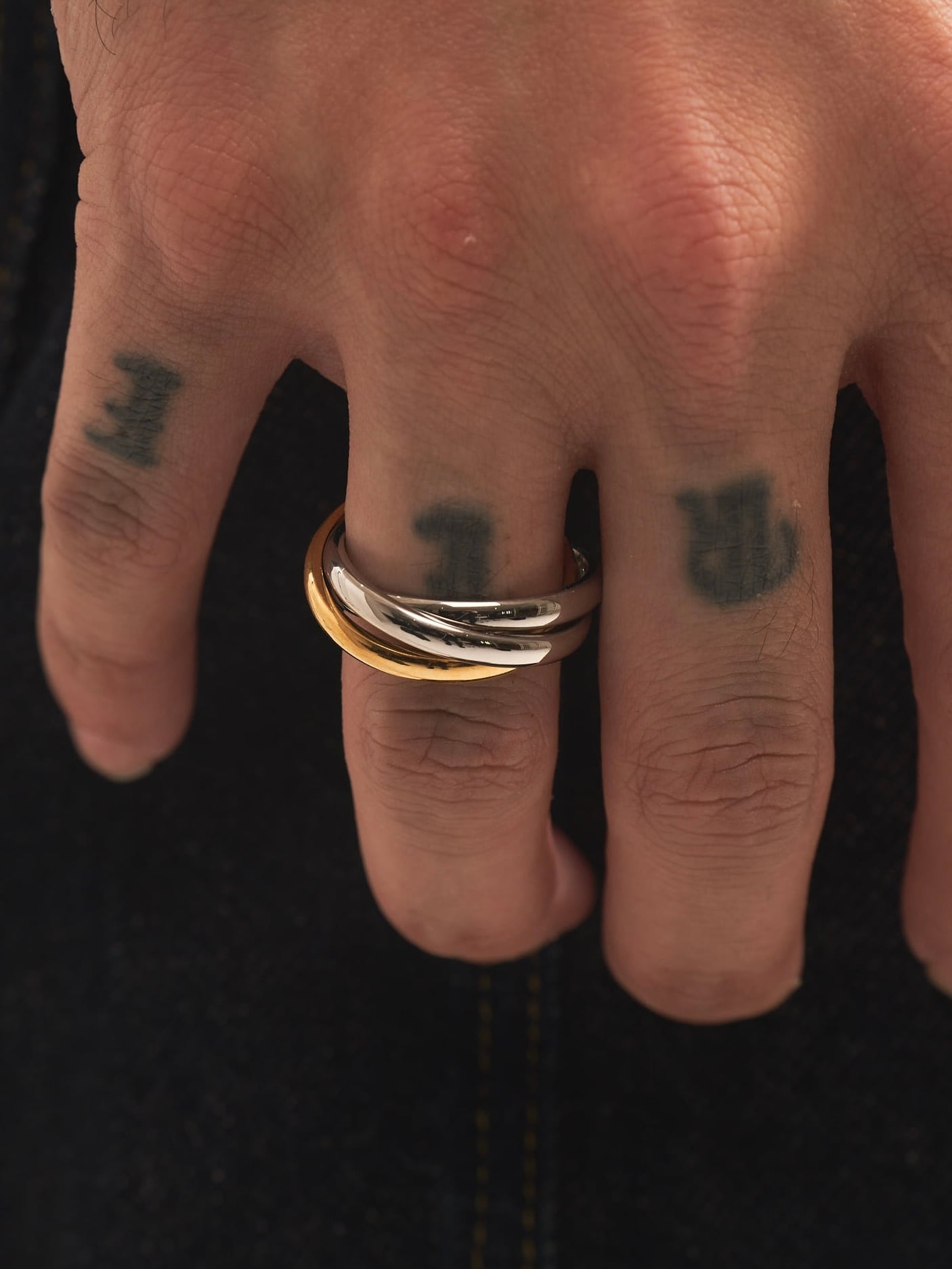 316L triple ring【ミックス silver 2 ✖︎ gold 1】#r102 | namuel 316L triple ring【ミックス silver 2 ✖︎ gold 1】#r102 | namuel