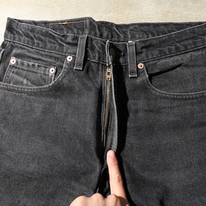 32×30 USA 97年 Levi’s 505 サルファー ブラック デニムパンツ