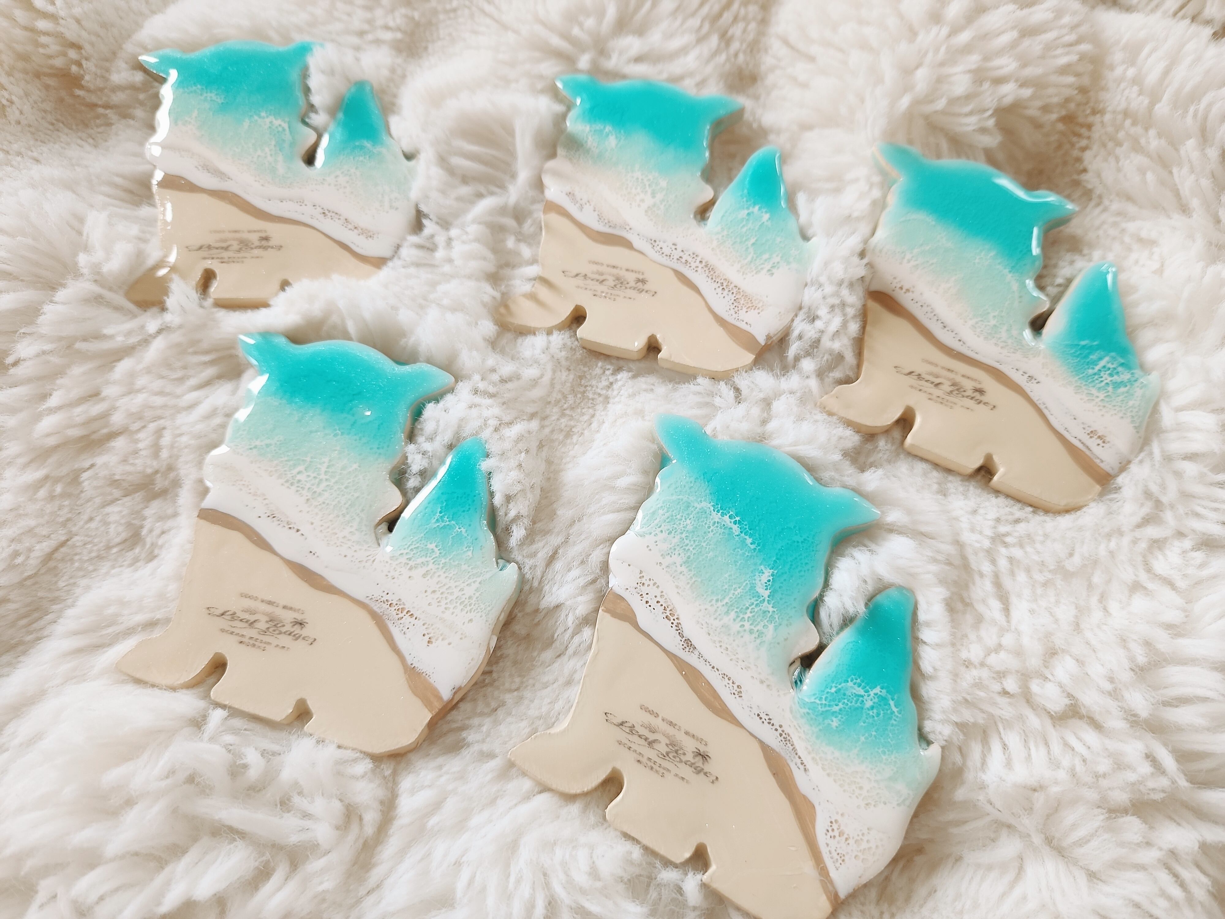 495.オーシャンレジンアート シーサーマグネット