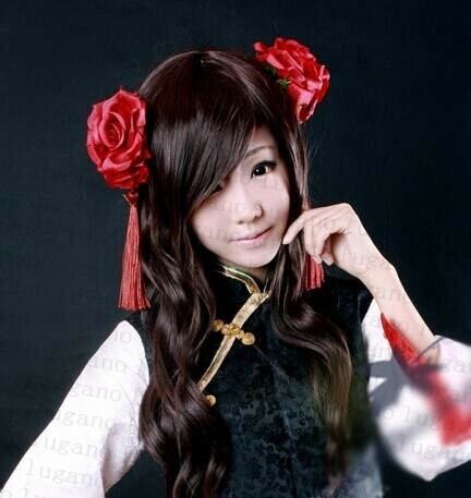 ヘタリア台湾衣装＋ウィッグコスプレM